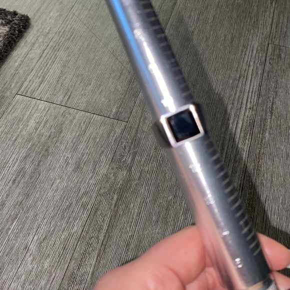 The Stainless Steel Rectangular Face Black Signet Ring (unisex size 11) - Picture 4 of 4